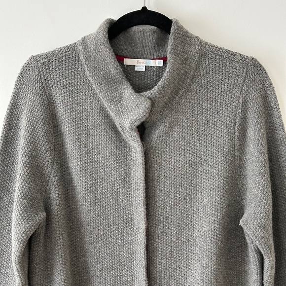 Boden Seed Stitch Gray Wool Cardigan Sweater Coat - Picture 2 of 16